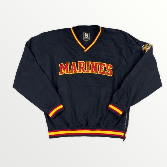 Vneck Windbreaker Pullover Stitched 